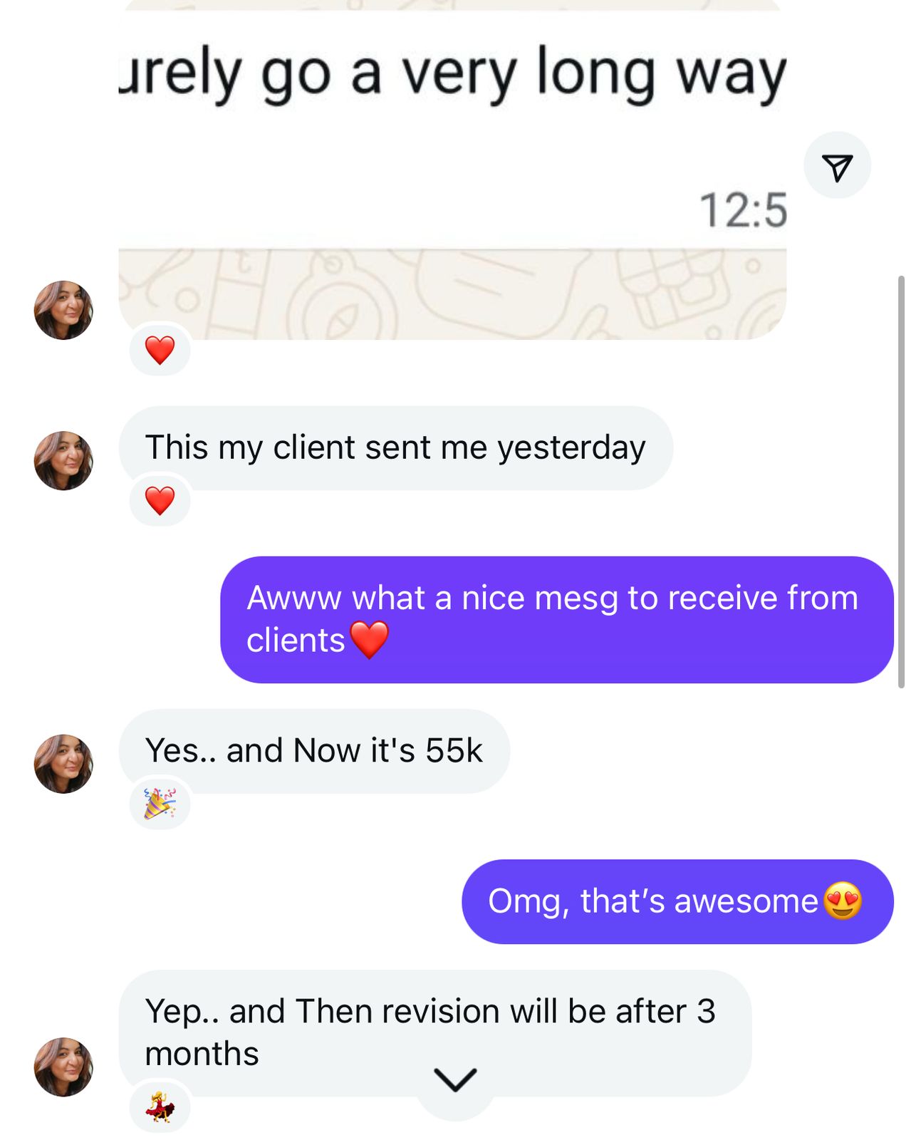Student win screenshot: Retainer raised to ₹55k