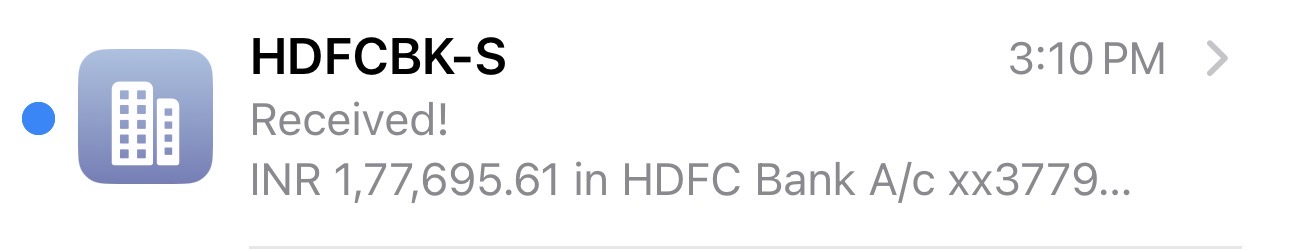 Client payment received: INR 1,77,695